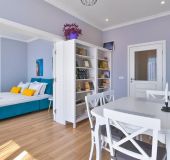 Apartment Blue with Artistic Interior