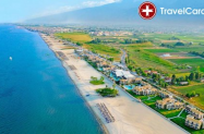 5*Хотел Mediterranean Village Паралия Катерини - чадър на плажа, басейни, SPA зона