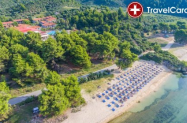 4* Хотел Poseidon Resort Халкидики - чадър на плажа,  семейно на брега