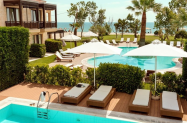 5*Хотел Mediterranean Village Паралия Катерини - чадър на плажа, SPA, басейн за '24