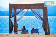 3* Хотел Tuntas Дидим - шезлонг и  чадър на собствен плаж