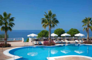 5* Х-л Pomegranate Wellness Халкидики - 22.9, шезлонг на плажа, басейн, др.
