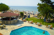 3* Хотел Sunrise Beach Тасос - чадър на плажа,  първа линия море