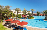 4* Хотел Sentido Djerba Beach Тунис - чадър на плажа, първа линия море
