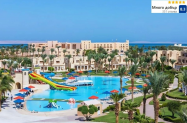 5* Royal Lagoons Aqua Park Хургада - плаж с чадъри и шезлонги, басейн