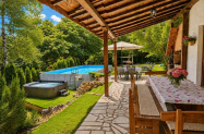 Вила Руен Троян - къща с топъл басейн и BBQ + 6.09 и 22.09