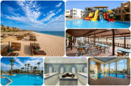 4* Хотел Shams Safaga Хургада - басейн и плаж с чадъри, шезлонги