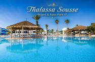 4* Thalassa Sousse Resort & Aqua Park Тунис - чадър на плажа,  басейн, до морето